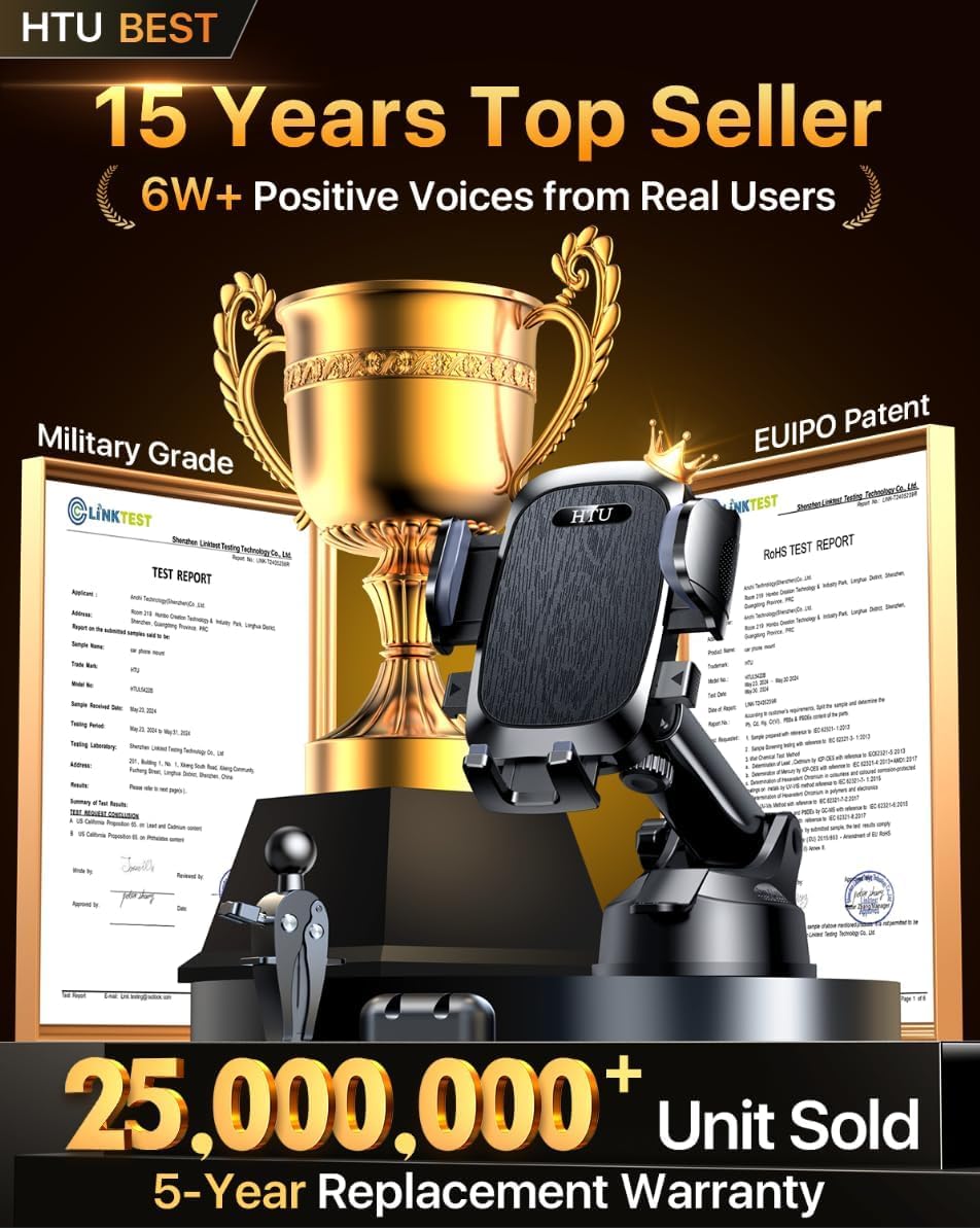 360° Military-Grade Car Phone Mount – Ultra-Stable - HardPrix .com