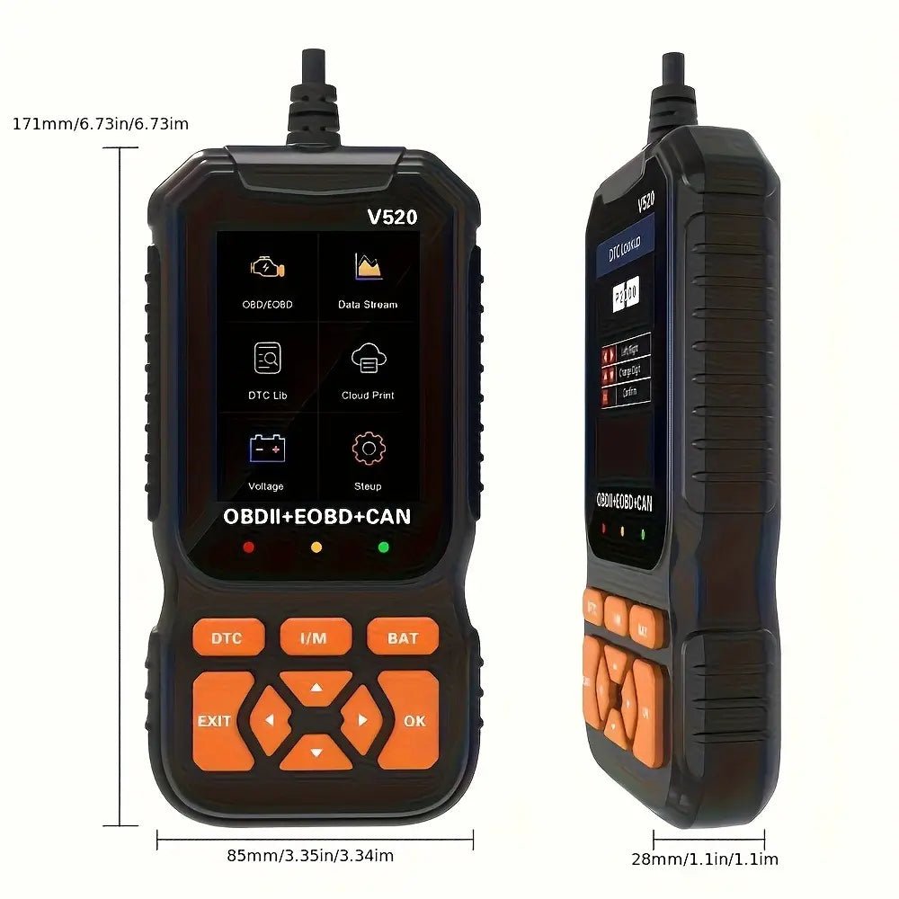 OBD2 Scanner Live Data Professional Mechanic OBDII Diagnostic Code Reader Tool for Check Engine Light Cloud Printing Daul UI Mode Fathersdaygift - HardPrix .com