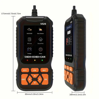OBD2 Scanner Live Data Professional Mechanic OBDII Diagnostic Code Reader Tool for Check Engine Light Cloud Printing Daul UI Mode Fathersdaygift - HardPrix .com